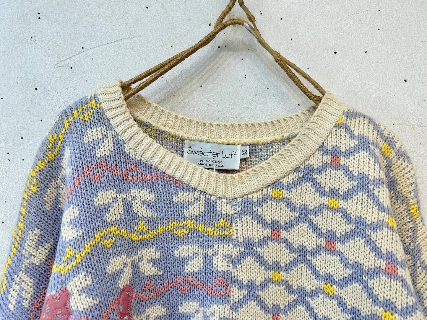 Vintage Cotton Knit Sweater MADE IN USA [K25441]