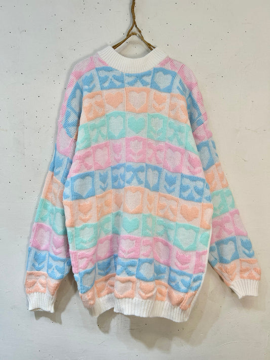 Vintage Fancy Knit Sweater 〜MADE IN USA〜 [K25440]