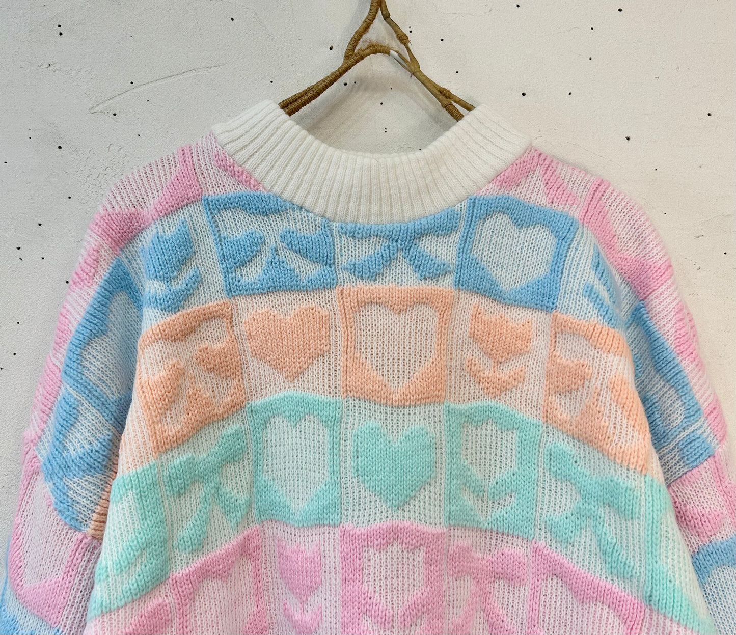 Vintage Fancy Knit Sweater 〜MADE IN USA〜 [K25440]