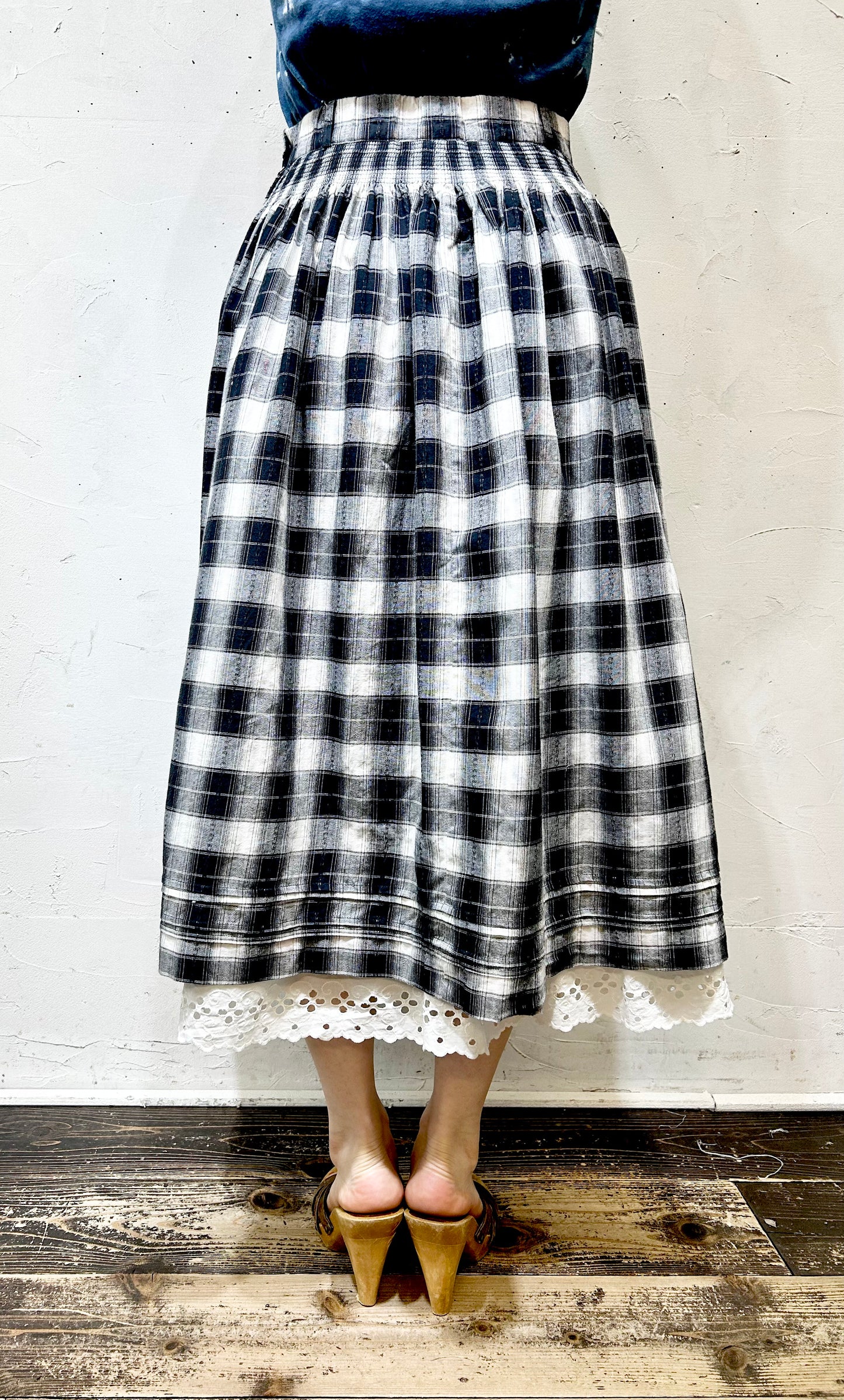 Vintage Tyrol Plaid Skirt [H24719]