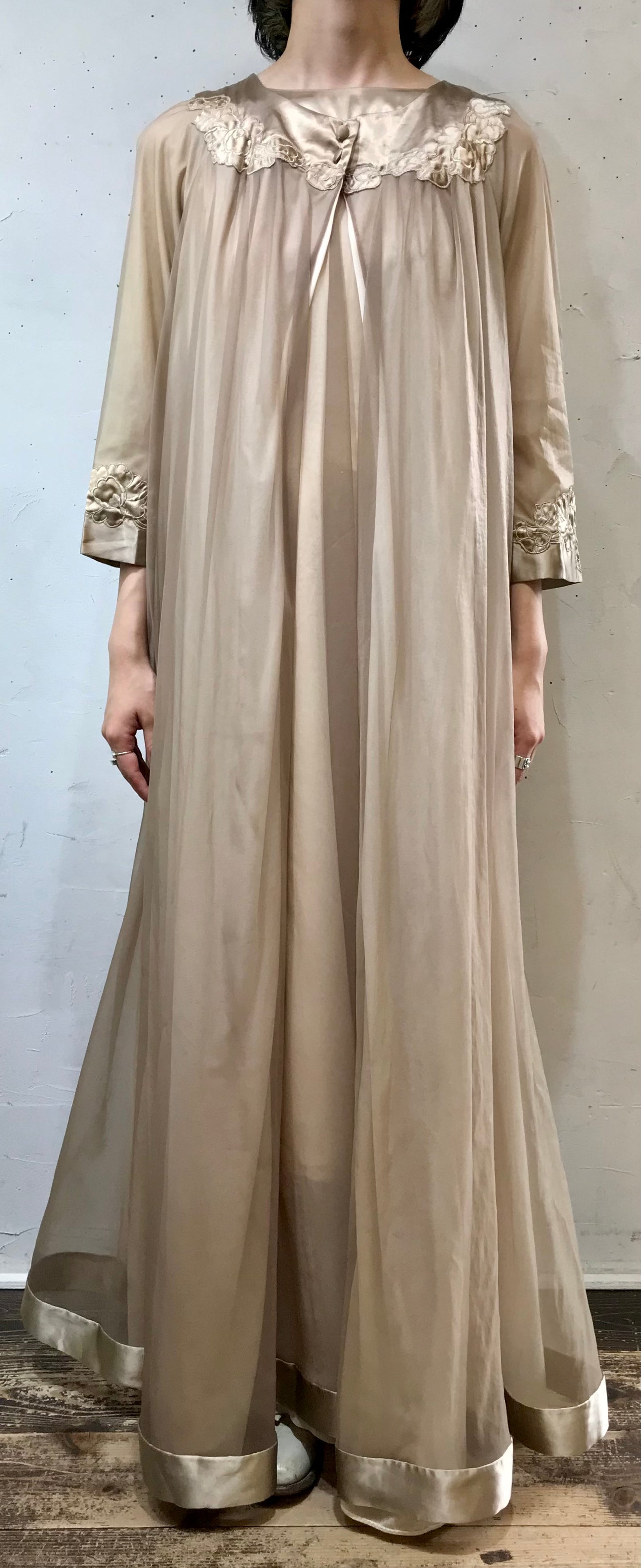 60s Vintage Lingerie Gown [I25047]