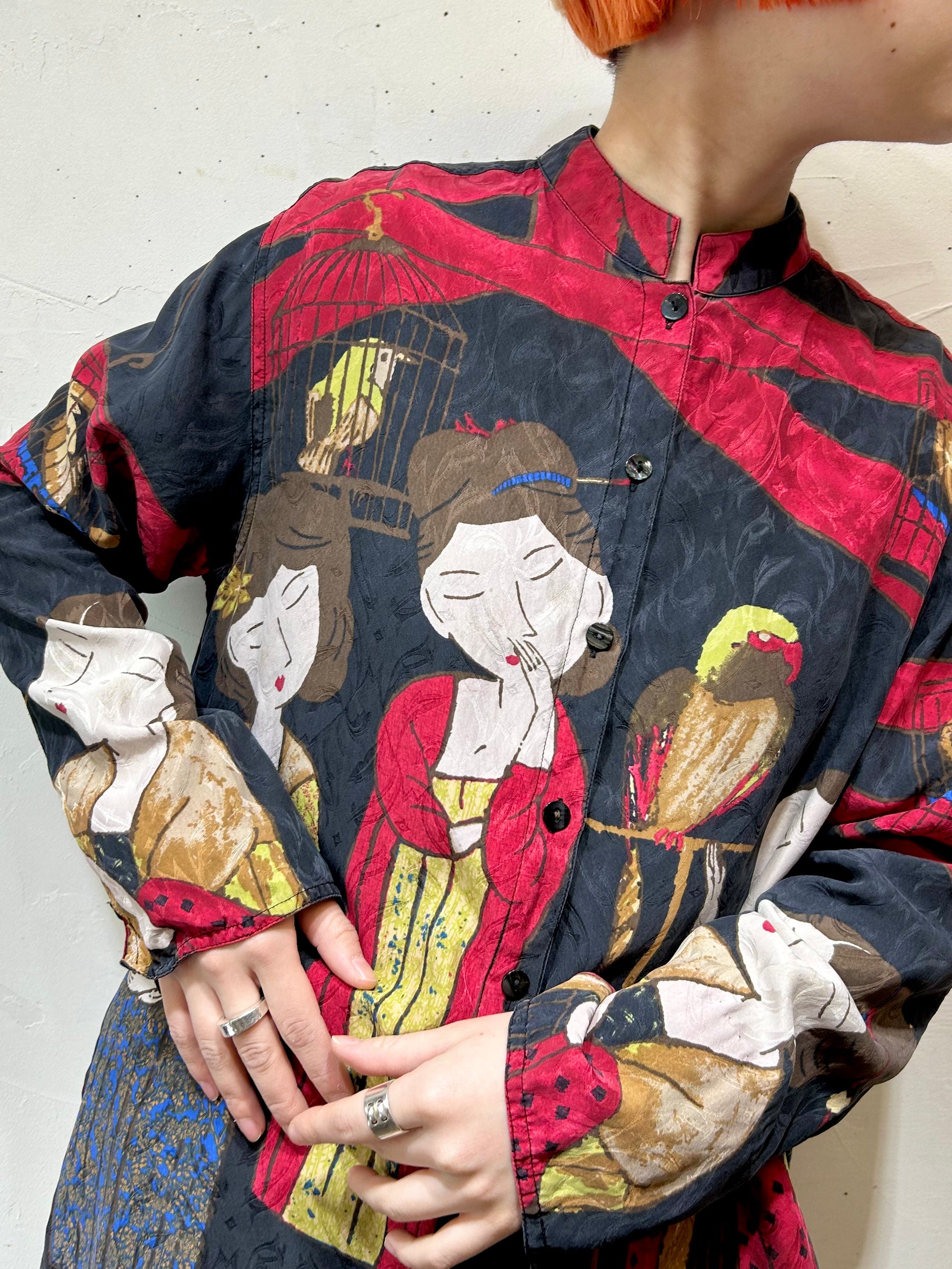 Vintage Silk Shirt 〜CHICO'S DESIGN〜 [B26303] – GROGGROG
