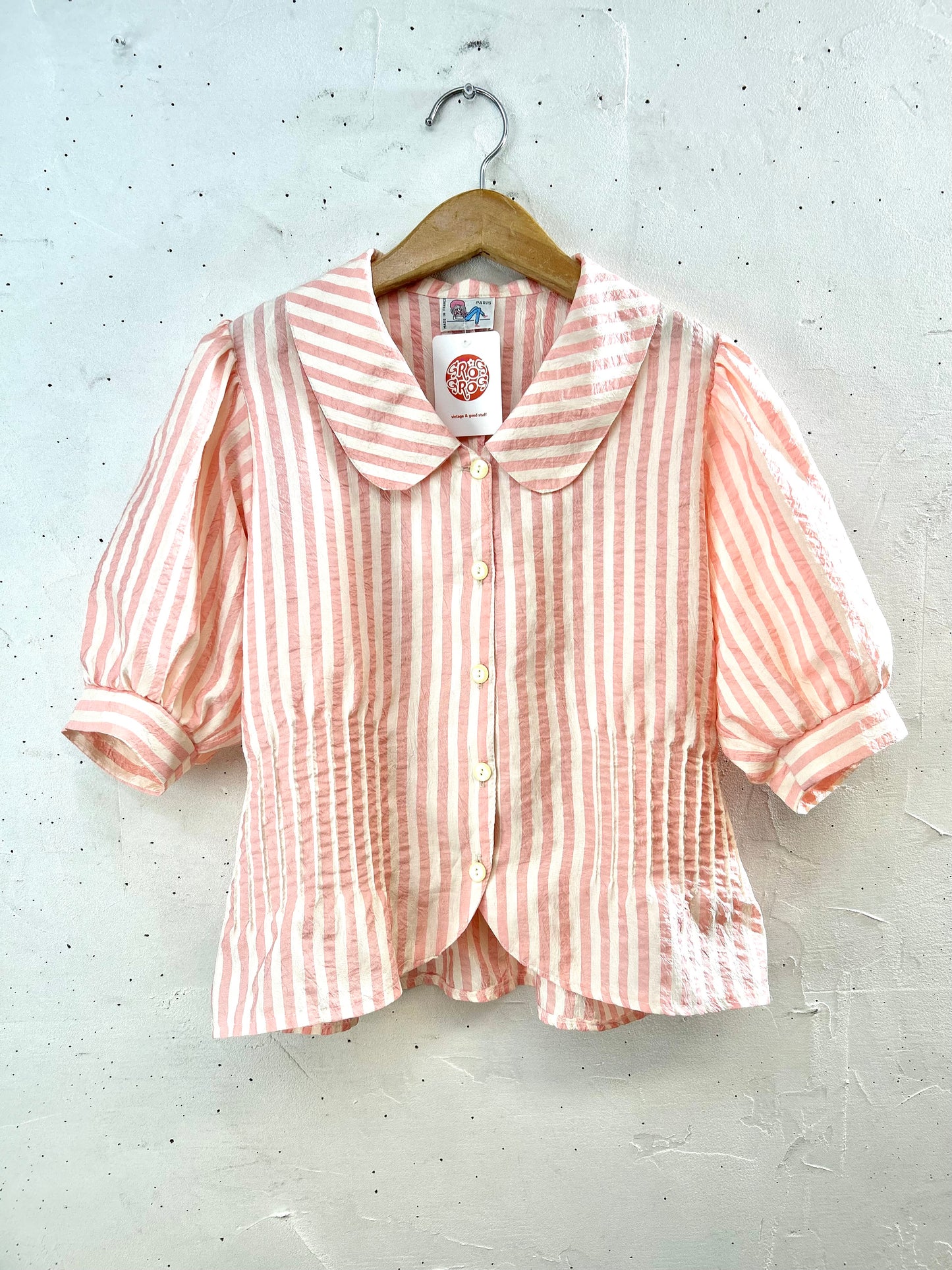 Vintage Stripe Blouse MADE IN FRANCE [D30074]