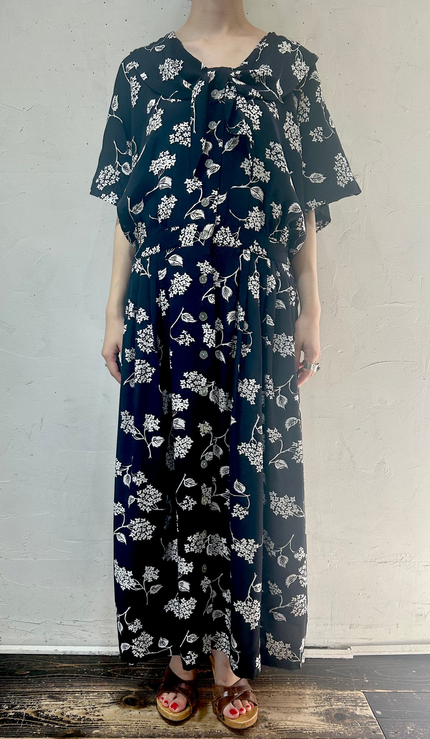 Vintage Rayon Dress 〜Karin Stevens〜 [H24722]