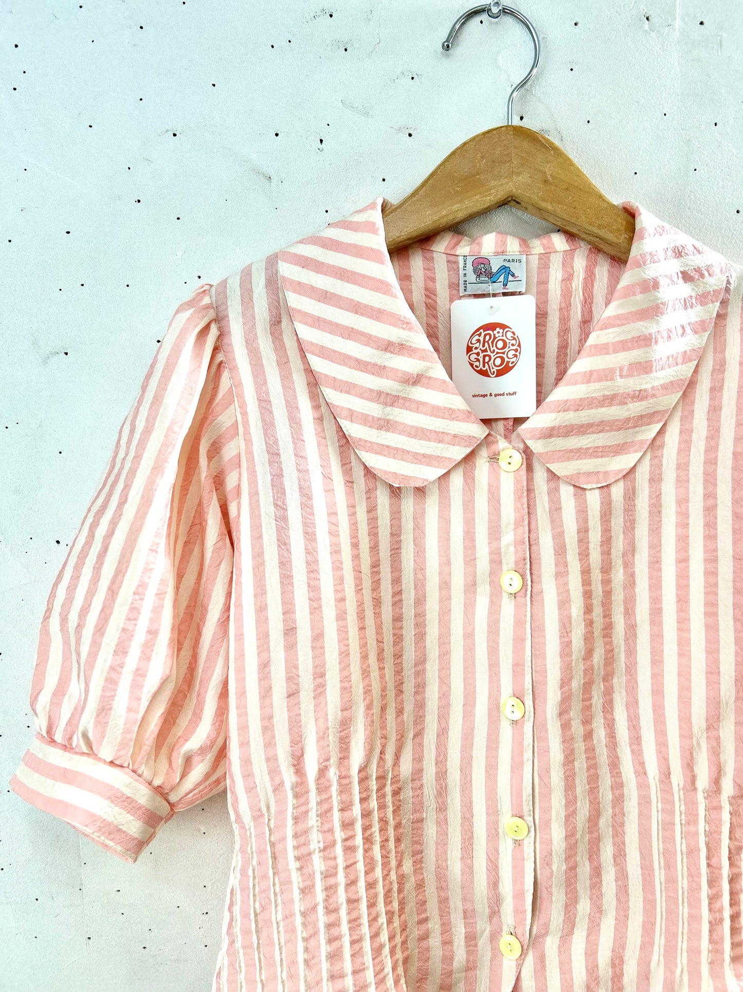 Vintage Stripe Blouse MADE IN FRANCE [D30074]