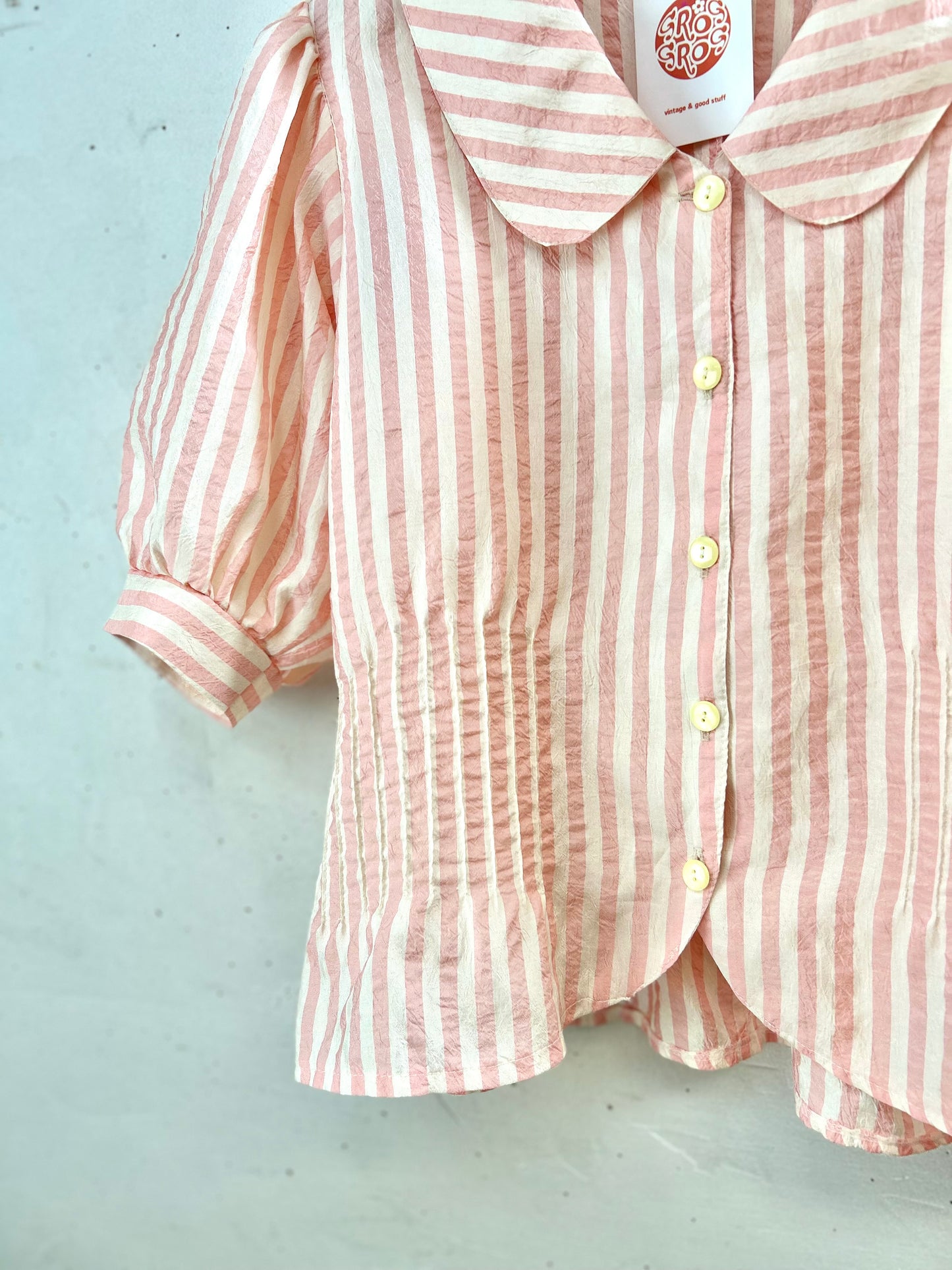 Vintage Stripe Blouse MADE IN FRANCE [D30074]