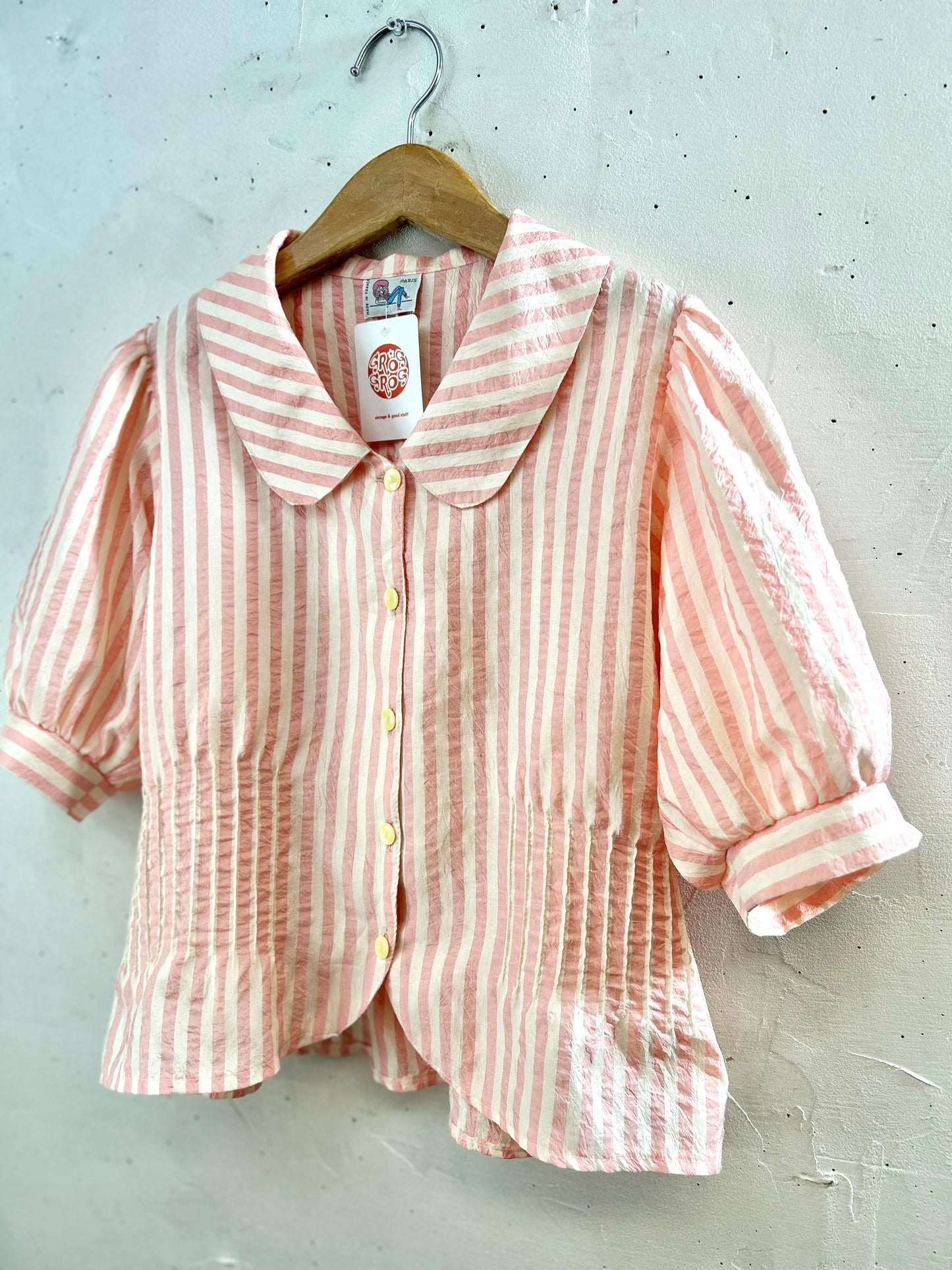 Vintage Stripe Blouse MADE IN FRANCE [D30074]