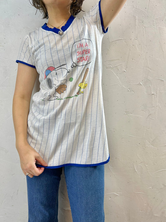 ’80s Vintage PEANUTS T-Shirt 〜tempo〜 [G27964]